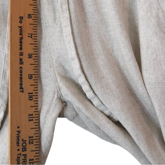 Old Navy Linen Blend Pants Size S Petite 55% Linen 45% Viscose Cream Ivory - Picture 4 of 7